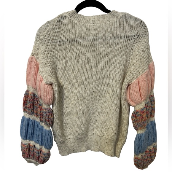 Handmade Vintage Colorful Knit Women's Sweater - Picture 2 of 2